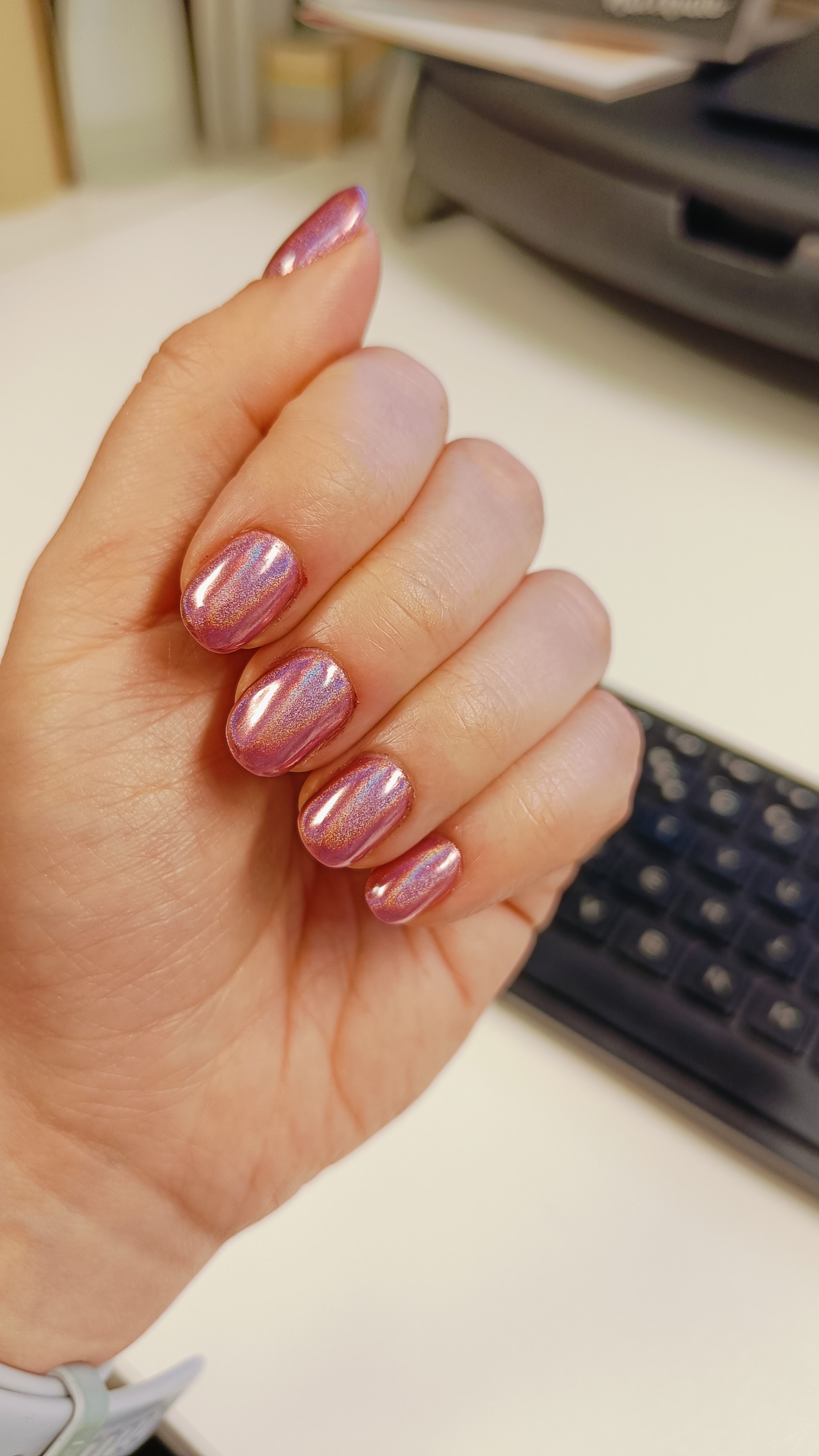 Nagels in rosé chrome